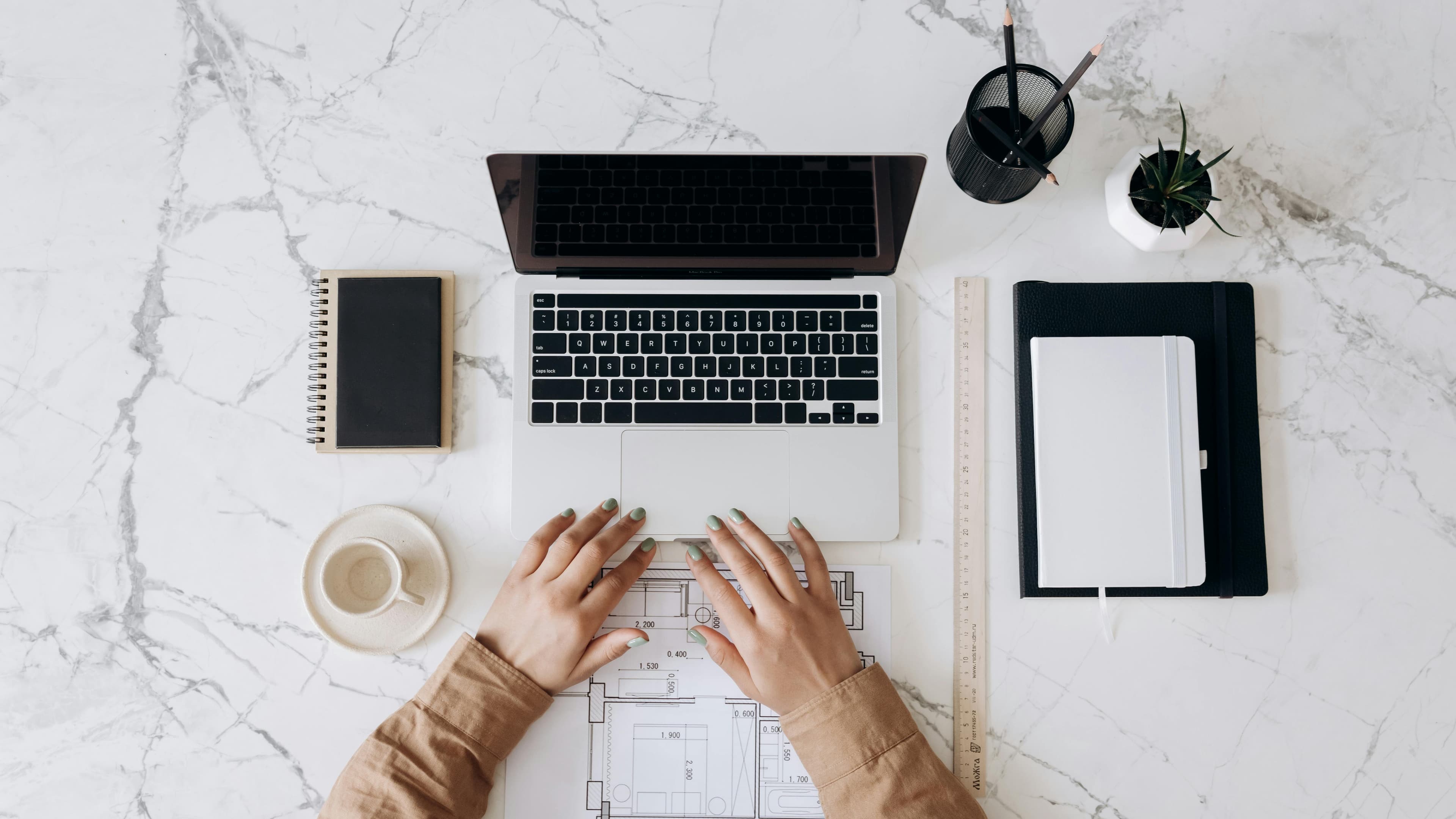 Background of a creative workspace